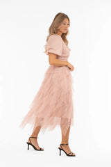 Capri Collection Clara tyllimekko - roosa - naisten muoti - juhlavaatteet - juhlamekot - IHANA Store - lifestylemyymälä