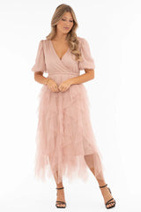 Capri Collection Clara tyllimekko - roosa - naisten muoti - juhlavaatteet - juhlamekot - IHANA Store - lifestylemyymälä - kotimainen verkkokauppa