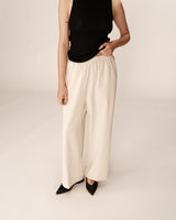 Grace & Mila Picasso housut - kitti - beige - leveälahkeiset housut - naisten vaatteet - muoti - pukeutuminen - lifestyle - IHANA Store - kotimainen verkkokauppa