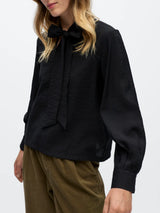Object Jacira pusero - musta - naisten puserot - rusettiusero - muoti - lifestyle - IHANA Store