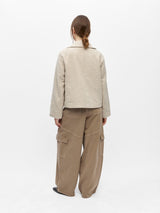Object Riki villakangastakki - beige - lyhyt takki - lyhyt villakangastakki - naisten takit - naistenvaateliike - IHANA Store - kotimainen verkkokauppa