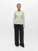 Object Saggia Peplum neuletakki - luonnonvalkoinen - neuletakit - naisten muoti - pukeutuminen - lifestyle- IHANA Store