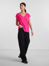 Pieces Kamala t-paita - pinkki - Naisten vaatteet - muoti - lifestyle - IHANA Store - verkkokauppa