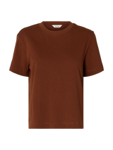Selected Essential boxy t-paita - kuparin ruskea - pyöreä kaula-aukko - t-paita - boxy - naisten vaatteet - IHANA Store - lifestyle - kotimainen verkkokauppa