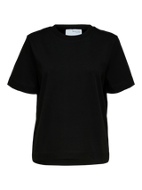 Selected Femme Essential boxy t-paita - pyöreä kaula-aukko - t-paita - musta - naisten vaatteet - IHANA Store