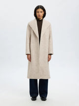 Selected Femme Rosa Boucle villakangastakki - beige - naisten vaatteet - takit - muoti - lifestyle - IHANA Store