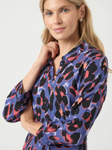 YAS Savanna mekko - maksimekko - paitamekko - naisten vaatteet - leokuvioitu - lila - IHANA Store - lifestylemyymälä