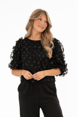Capri Collection Chateau pusero - musta - juhlapaita - naisten vaatteet - IHANA Store - kotimainen verkkokauppa - lifestyle - naisten pukeutuminen