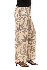 Capri Collection Lush housut - beige /kuvioitu - leveälahkeiset housut - naisten housut - muoti - lifestyle - IHANA Store - kotimainen verkkokauppa