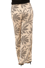 Capri Collection Lush housut - beige /kuvioitu - leveälahkeiset housut - naisten housut - muoti - lifestyle - IHANA Store - kotimainen verkkokauppa