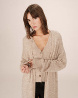 Grace & Mila Santiago neuletakki - beige - pitkät neuletakit - naisten muoti - lifestyle - IHANA Store