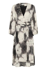InWear Basiral kietaisumekko - musta kuvioitu - naisten juhlavaatteet - muoti - lifestyle - IHANA Store