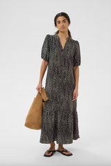 InWear Liberty mekko - musta valko kuvioitu - mekot - naisten muoti - pukeutuminen - lifestyle - IHANA Store - kotimainen verkkokauppa