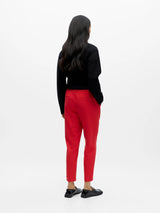 Object Lisa slim housut - Poinsettia - oranssinpunainen - kapea lahkeiset housut - muoti - naisten vaatteet - lifestyle - IHANA Store - kotimainen verkkokauppa