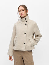 Object Riki villakangastakki - beige - lyhyt takki - lyhyt villakangastakki - naisten takit - naistenvaateliike - IHANA Store - kotimainen verkkokauppa