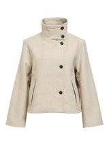 Object Riki villakangastakki - beige - lyhyt takki - lyhyt villakangastakki - naisten takit - naistenvaateliike - IHANA Store - kotimainen verkkokauppa