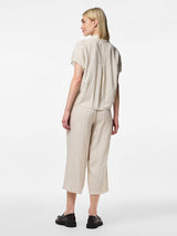 Pieces Pia culotteshousut - raidallinen - beige - naisten vaatteet - alaosat - ohuet housut - IHANA Store - muoti - lifestyle