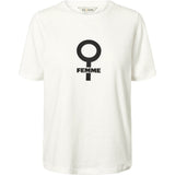Rue de Femme Alvina t-paita - valkoinen - printtipaidat - naisten muoti - lifestyle - IHANA Store - kotimainen verkkokauppa