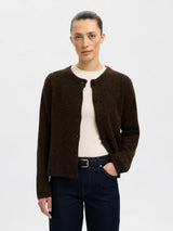 Selected Femme Lulu New neuletakki - ruskea - naisten muoti - lifestyle - IHANA Store