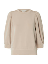 Selected Tenny collegepusero - beige - naisten paidat - puserot - collegepaidat - naisten muoti - lifestyle - IHANA Store