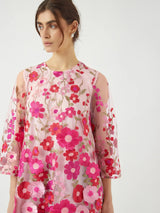 YAS Flowering mekko  - pinkki - fuksia - naisten juhlamekot - muoti - pukeutuminen - lifestylemyymälä- IHANA Store - kotimainen verkkokauppa