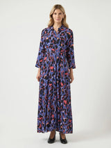 YAS Savanna mekko - maksimekko - paitamekko - naisten vaatteet - leokuvioitu - lila - IHANA Store - lifestylemyymälä