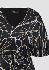 s.Oliver mekko - musta-kuvioitu - naisten muoti - pukeutuminen - lifestyle - IHANA Store